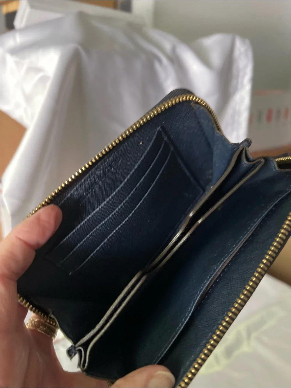 Michael Kors Black Leather with Gold Pyramid Studs wallet